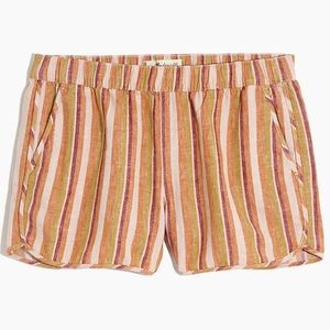 NWT Madewell Linen-Cotton Pull-On Shorts